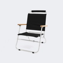 발리스틱스 로우 체어 실버프레임 접이식 릴렉스 블랙 캠핑 의자