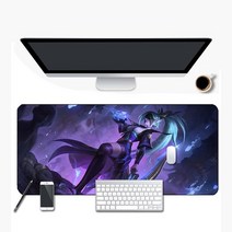뉴타임즈 마우스 장패드 리그오브레전드 롤 LOL, 영혼의꽃 베인 + 700x300mm + 5mm