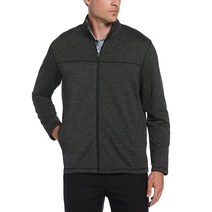 PGA TOUR 남성용 로열 플리스 골프 재킷 캐비어 헤더 XLarge, Medium