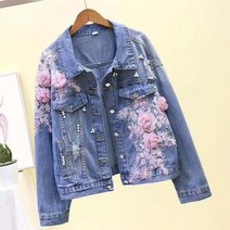 여성 데님 청자켓 간절기 자켓 점퍼 아우터 하늘비즈 A8 Q257C207