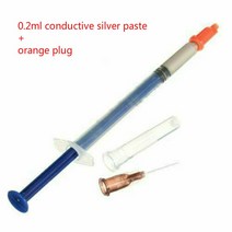 타일본드 유용한 0.2ML 실버 전도성 접착제 와이어 전기 페인트 + PCB 보드에 사용되는 오렌지 플러그 1, 한개옵션0