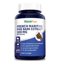 누사푸어 피크노제놀 프랑스 해안송껍질추출물 300mg 200캡슐, 1개