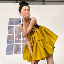 여름뷔스티에원피스 끈나시 슬립 여성 프렌치 캉캉 인형 A라인 슬림핏 작은 키 반바지투피스 룩 3920525949