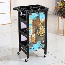 미용실 무빙선반 피부관리 속눈썹 웨건 왁싱샵 병원 다용도 마사지 선반 수납카트 드레싱카, 48x31x80cm, 4단 타입 C.