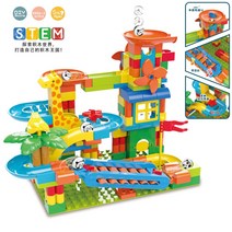 DIY 조립용 벽돌 빅사이즈 빌딩 호환 블록 마블 레이스 런 블록 깔때기 슬라이드 플라스틱, X.[컬러박스] 167알갱이(4골+2판 포함