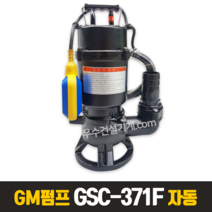 GM 지엠펌프 단상 오수용 오수펌프 GSV 371F, 1개