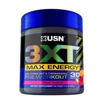 USN 3XT Max PreWorkout Supplement Drink Mix Powder for Energy Endurance and Pump Nitric Oxide Cit, 과일 펀치
