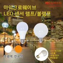 신체 움직임에 즉각 반응 마이크로웨이브 LED 센서 램프8W 볼램프 9W 센서전구, 없음, (추가상품) 왕관 PD 1등 (직부등)