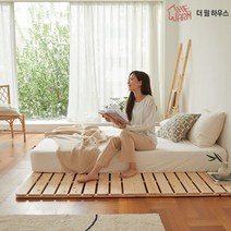 더웜하우스 편백나무 저상형 원목 2단 침대 프레임 접이식 매트리스 깔판 받침대, XS 미니 싱글 (60cm)