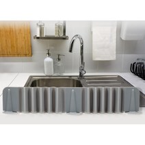 편리한 흡착방식 설거지 물튐 방지 가림막 생활용품 물튐방지 싱크대물막이 예쁜주방소품 물막이, 회색