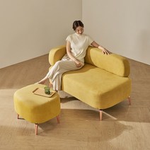 로제 아토피케어 패브릭 2인 소파(스툴포함) 5color, 정면좌형, E형(인디핑크)