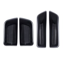 RUIYA 포르쉐 마칸 2015+ 사이드 도어포켓 수납포켓 세트, 블랙