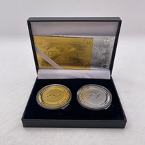 기념주화 비트코인선물 모형소품2in 1 박스 비트코인/이더리움/라이트코인/대시/리플/모네로/EOS Binance V, 28 SET45