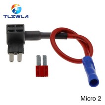12V 미니 소형 중형 자동차 퓨즈 홀더 추가 회로 탭 어댑터 10A 마이크로 미니 표준 ATM 블레이드 퓨즈 포, 05 Micro 2_07 10A
