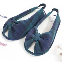 홈앨리스 덧신실내화 10종모음, 07그린체크 트임-그린-L