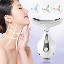 목주름관리 목주름없애기 목주름관리법 ems led 3 색 얼굴 목 마사지 광자 치료 턱, 하얀