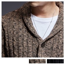 $47 남성의류 【키밍 남성 숄카라 니트 가디건 베이직 코트 꽈배기】