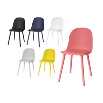 인테리어 플라스틱 체어 술집 식당 플라스틱 의자 롤리팝 체어 6 color, 옐로우, 1개