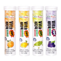 에버틴 비타톡 발포 비타민, 5세트, 블루베리맛 72g + 레몬맛 72g + 오렌지맛 72g + 청포도맛 72g