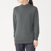 무인양품 MUJI 여성 목이 편한 저지 워셔블 하이넥 스웨터 W9AA877