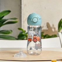 [모던하우스] 빵빵트랙터 트라이탄 원터치 텀블러 400ml 교체용 빨대 증정