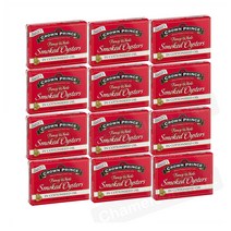 크라운프린스 훈제굴 통조림 목화씨 오일 106g 12캔 Crown Prince Fancy Whole Smoked Oysters in Cottonseed Oil, 1세트