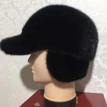 가을겨울 수입 중년 밍크털모자 남정 밍크야구모자 여성 밍크캡 중년여성모자