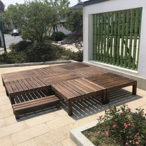 야외평상 야외 테이블 쉼터 만들기 제작 옥탑방 정자, 90x90x36cm 플랫폼 피스1㎡