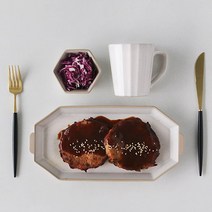 cocooning DamDa KOREA 흙의 질감 명품 도자기그릇 14종(별도구매가능), 팔각플레이트(화이트)