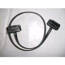 100cm 60cm 평면 얇은 국수 OBD2 OBDII 16Pin ELM327 수-암 팔꿈치 연장 케이블 진단 스캐너 커넥터, 01 C394030-60CM-1PC