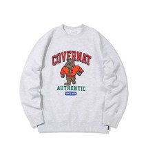 COVERNAT 불독 아치 로고 맨투맨 헤더그레이