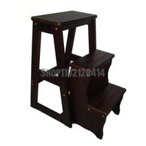 안전발판 2단 사다리 단단한 나무 다기능 계단 의자 가정용 실내 헤링본 사다리 두꺼운 접이식 층 등반, 03