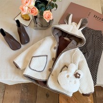 토끼 후드 울 기모 점퍼 겨울 여아 남아 아우터 등원룩 데일리 캐주얼 자켓