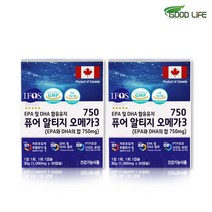 캐나다 알티지 오메가3 rtg 저온 초임계 추출 EPA DHA 3세대 흡수율 높은 엔쵸비 연어 피쉬오일 오메가3 비타민D 비타민E 뼈 눈건조 혈행건강 30일분, 2박스(2개월분), 2박스