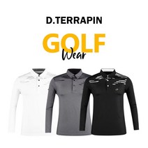 D.TERRAPIN 남성 골프웨어 물결패턴 기능성 골프카라티