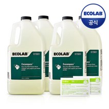 [이콜랩] 다목적 기름때 제거제 엔콤파스 Encompass 3.78Lx4 (증정)이콜랩 2종 식기세척기 50gx2, 단일속성