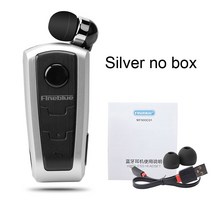 블루투스이어폰 무선이어폰 100% 오리지널 Fineblue F910 무선 블루투스 V4.0 헤드셋 인이어 진동 경고 착용 클립 스마트폰용 핸즈프리 이어폰, [11] Silver no box