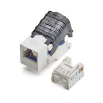TrueCABLE Cat6A 툴리스 키스톤 잭 비차폐 (UTP) PoE++ (4PPoE) 100W UL 등록 ETL 인증 ANSI/TIA 인증 모듈식 RJ45 암 화이, White_6pc