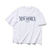 PERSTEP 뉴메리카 반팔 흰색 SMST4492 Newmerica T-셔츠 화이트