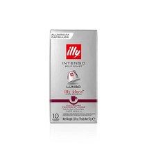 Illy 에스프레소 머신과 호환되는 1인용 커피 캡슐 100% 아라비카 원두 시그니처 이탈리아 블렌드 인텐소 룽고 다크 로스트 10개 1팩, 10 Count (Pack of 1)_Intenso B