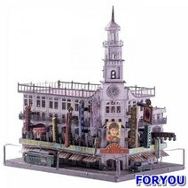 ForU576 피스 메탈퍼즐 레트로 상하이 쇼핑몰 키덜트장난감 모형조립 어른들의장난감