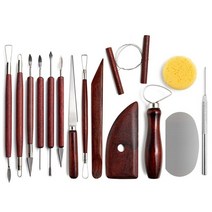 도자기굽기 물레 흙 재료 점토 DIY 도자기 점토 조각 도구 키트 칼 공예 나무 손잡이 모델링, 03 as show