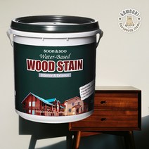 친환경 우드스테인 수성스테인 나무페인트 식탁 가구 리폼 목재 코팅 3.5L 다크 월넛, 올리브그린, 1개