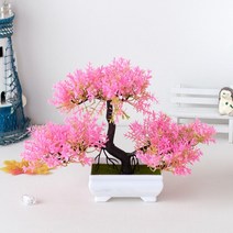 인조나무 인테리어조화 시뮬레이션 인공 식물 소나무 분재 작은 냄비 꽃 장식 가정 및 테이블, 02 PK