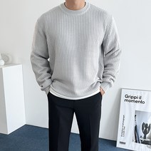 데일트 남자 빅사이즈 하찌 라운드 오버핏 니트
