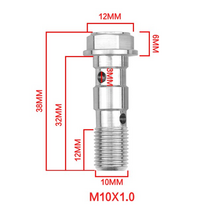 범용 스테인레스 밴조 볼트 유압 클러치 브레이크 마스터 실린더 나사 전면 후면 브레이크 캘리퍼 볼트 m10 x 1.25 오토바이, m10 32 1.0 실버