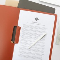 계약서 중요문서 클립형 서류파일철 도큐멘트파일 PP파일, 브라운클리어
