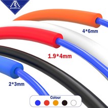 1.75mm3.0mm tl-feeder ender 3 prusa i3 bowden hotend 압출기 3d 프린터 부품용 mellow ptfe 튜브 테플론토 capricornus, 2m 내경 2mm 외경 3mm, 빨간색