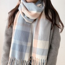블루씨티 체크 목도리 모음 울 체크 따뜻한 커플 겨울 목도리