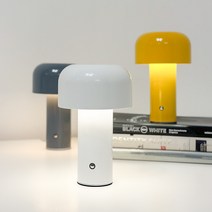 에이모노 무선 머쉬룸 단스탠드 버섯 아령 조명 T 레트로 무드등, 옐로우